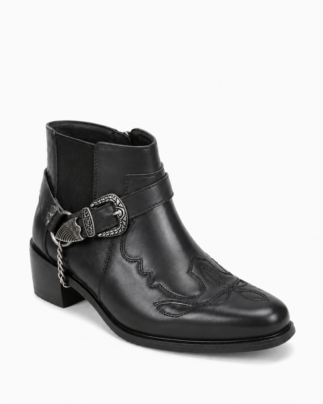 Maddox | Buckle Western Ankle Boot