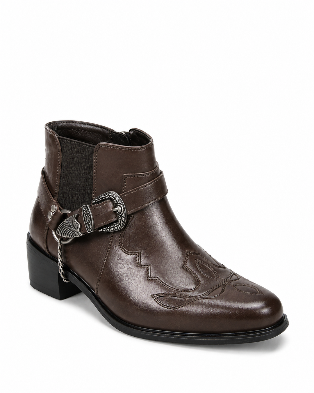 Maddox | Buckle Western Ankle Boot