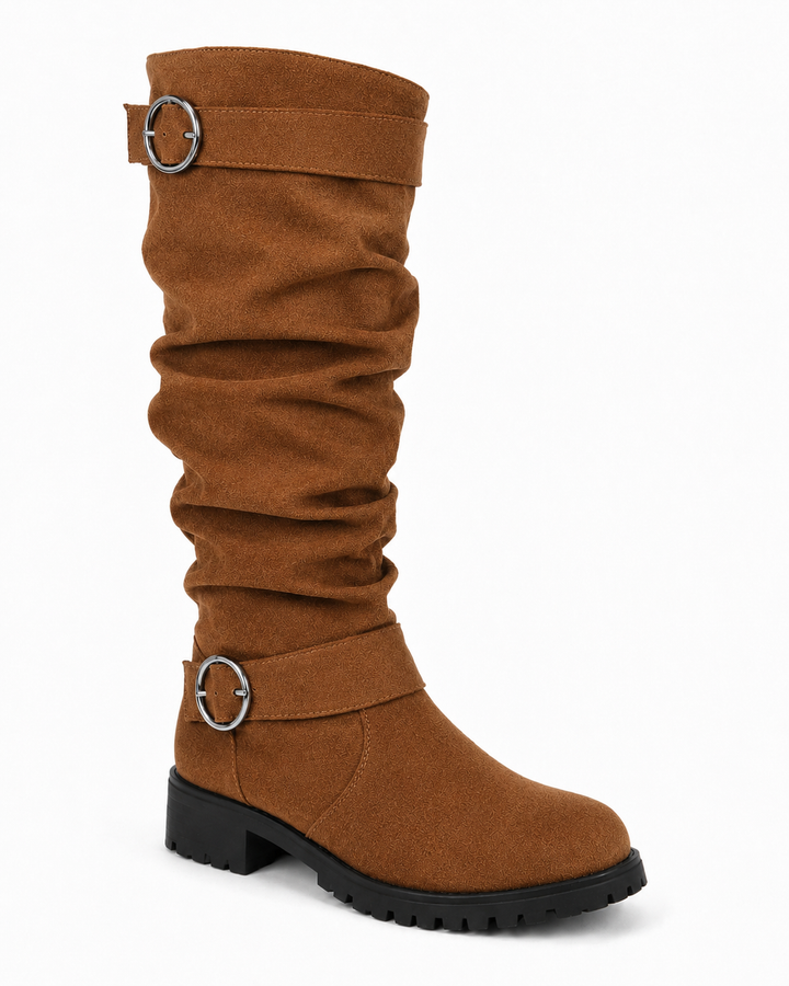 Tessa | Buckle Slouch Western Boot