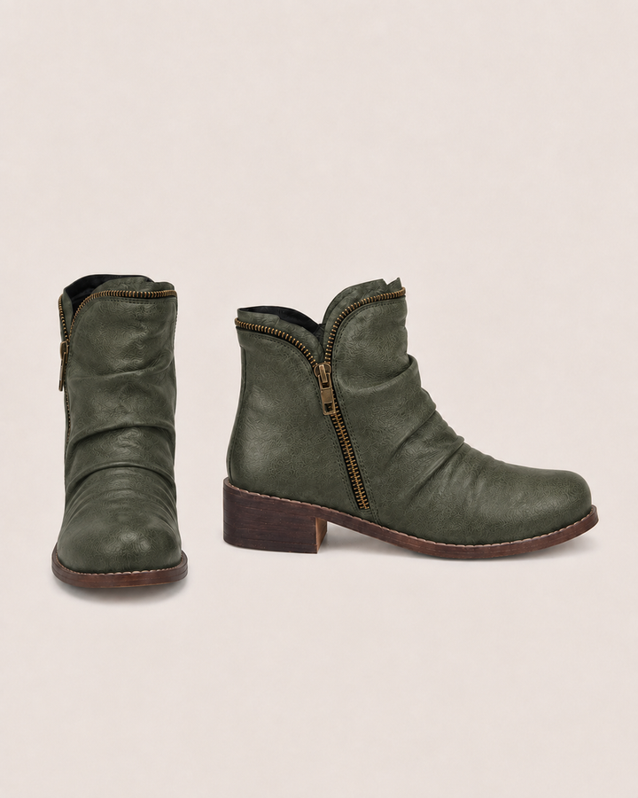 Lainey | Zip Western Ankle Boot
