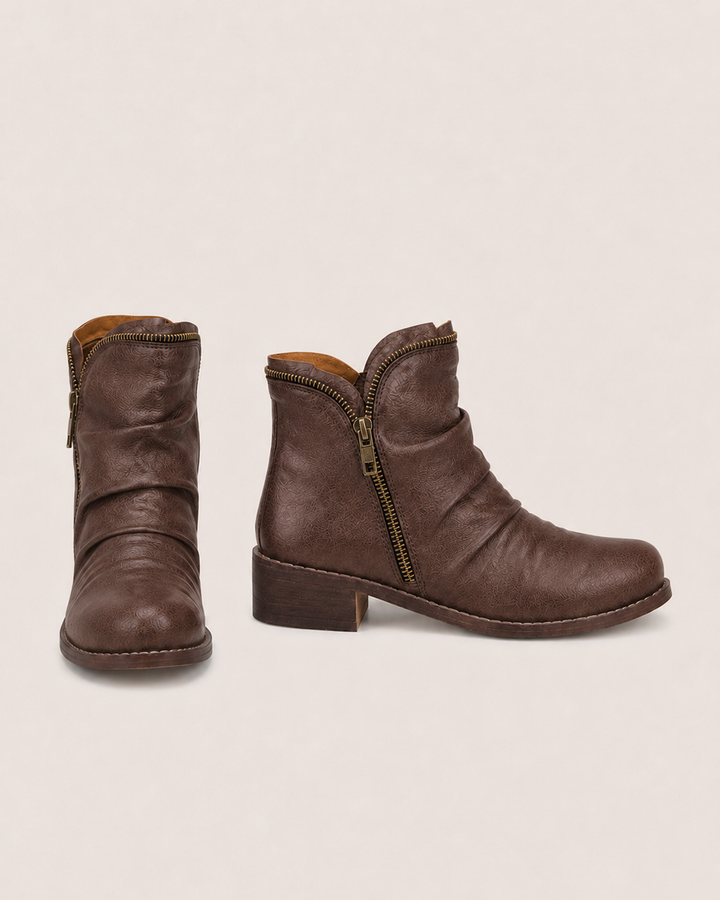 Lainey | Zip Western Ankle Boot