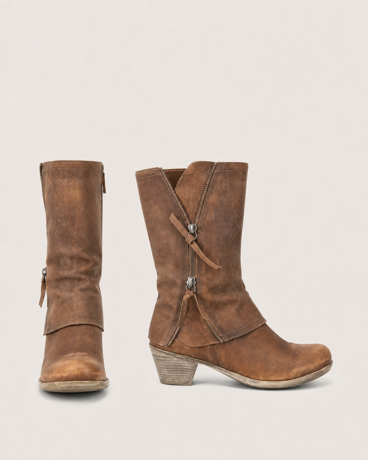 Cassidy | Zip Western Mid Boot
