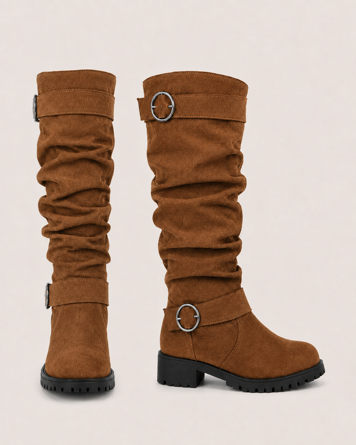 Tessa | Buckle Slouch Western Boot