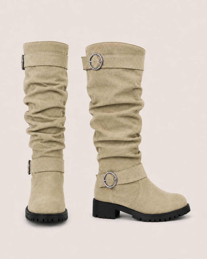 Tessa | Buckle Slouch Western Boot