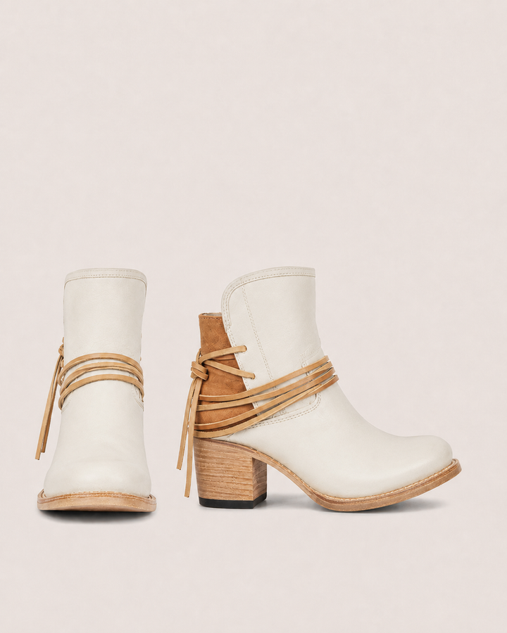 Avery | Lace-Wrap Western Ankle Boot