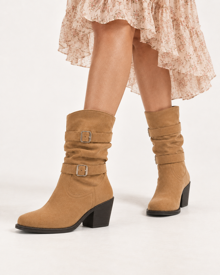 Piper | Buckle Slouch Western Boot