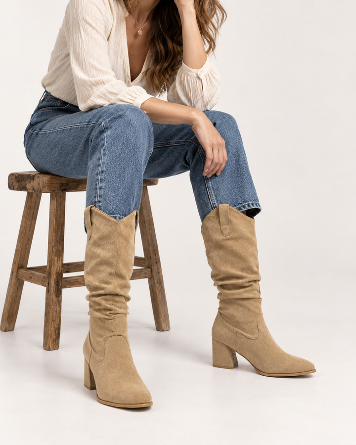 Riley | Tall Slouch Western Boot