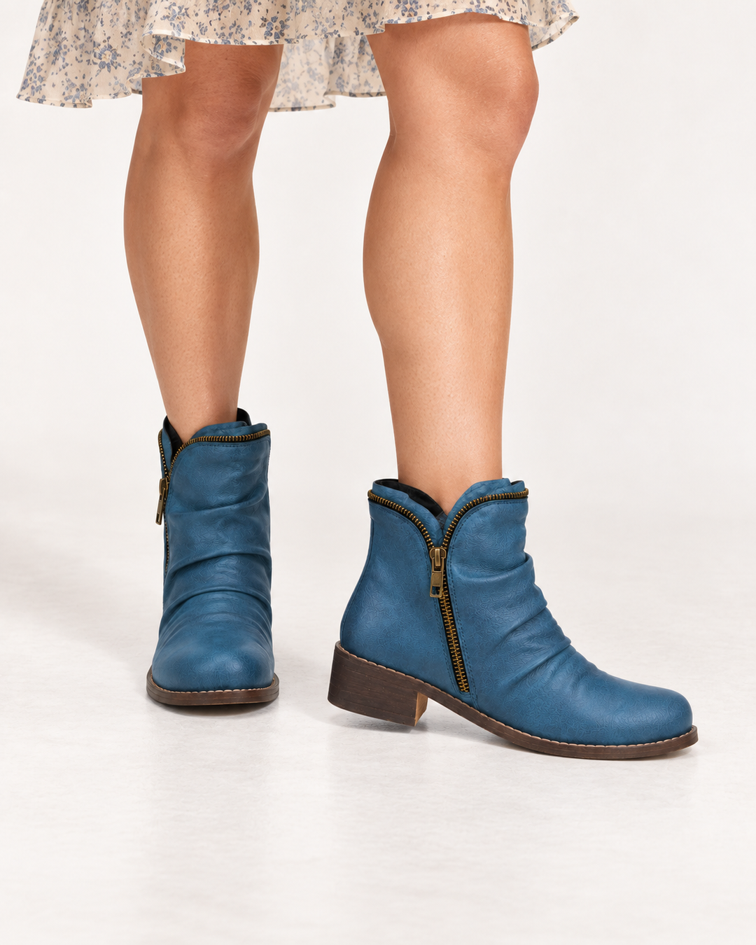 Lainey | Zip Western Ankle Boot