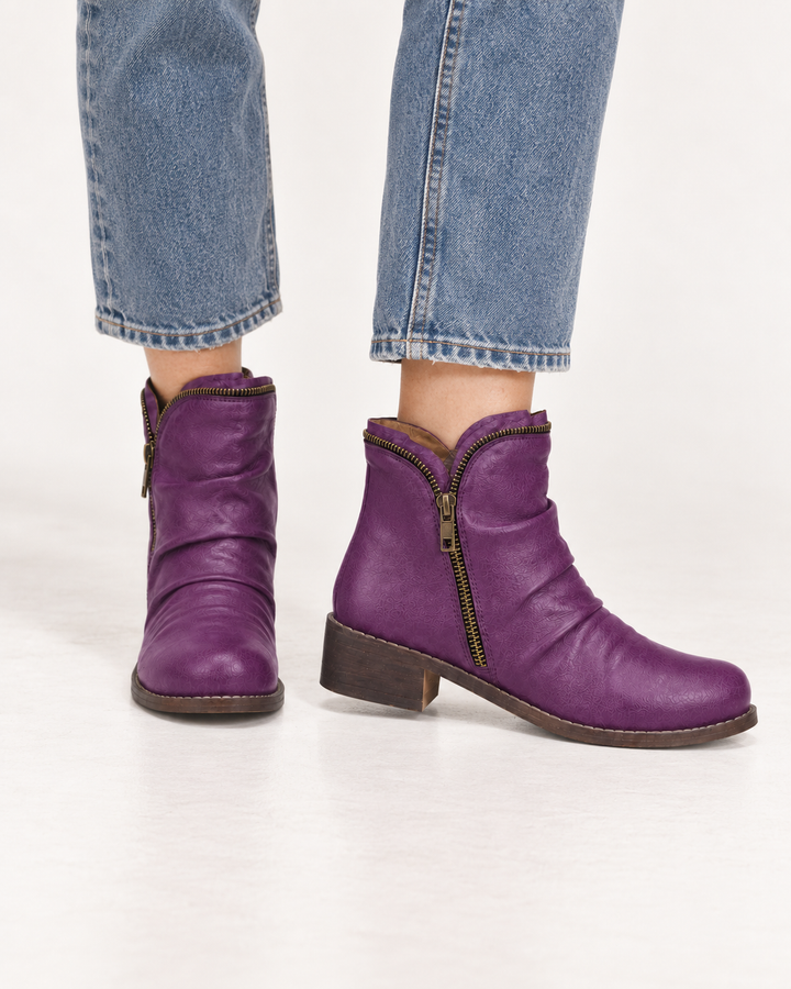 Lainey | Zip Western Ankle Boot