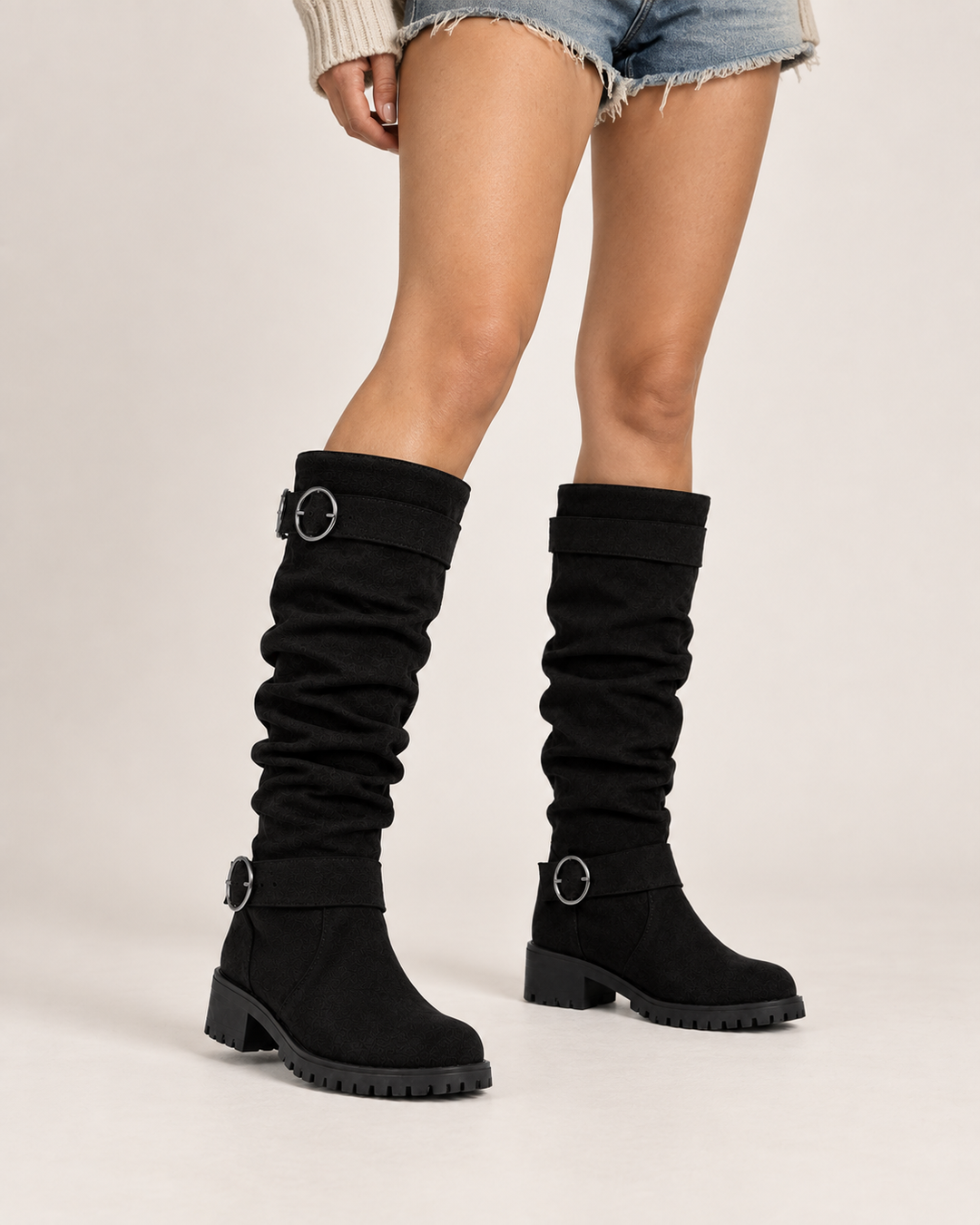 Tessa | Buckle Slouch Western Boot