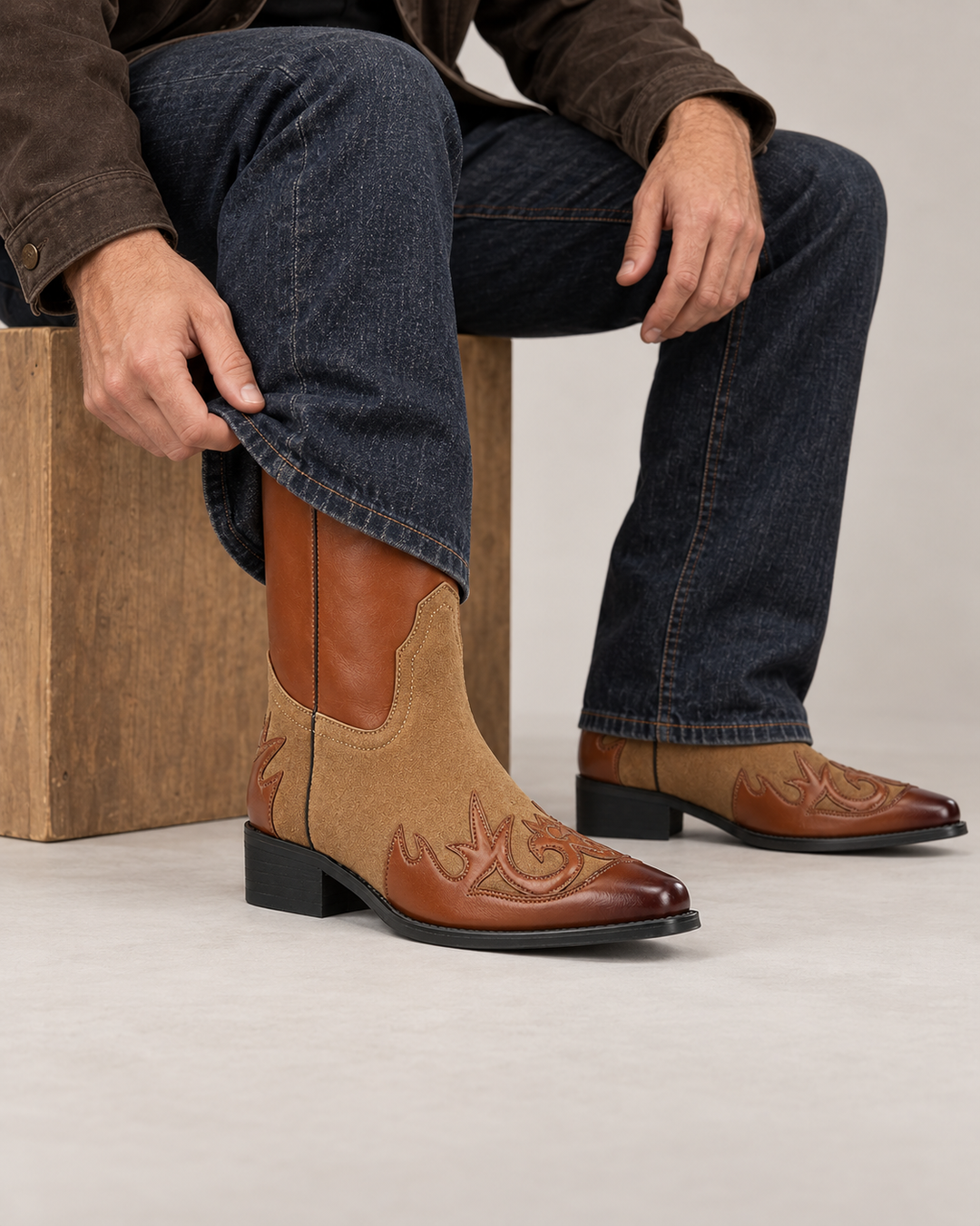 Briggs | Western Zip Ankle Boot