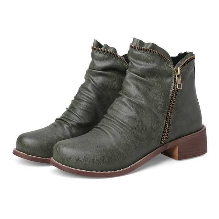 Lainey | Zip Western Ankle Boot