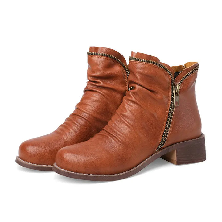 Lainey | Zip Western Ankle Boot