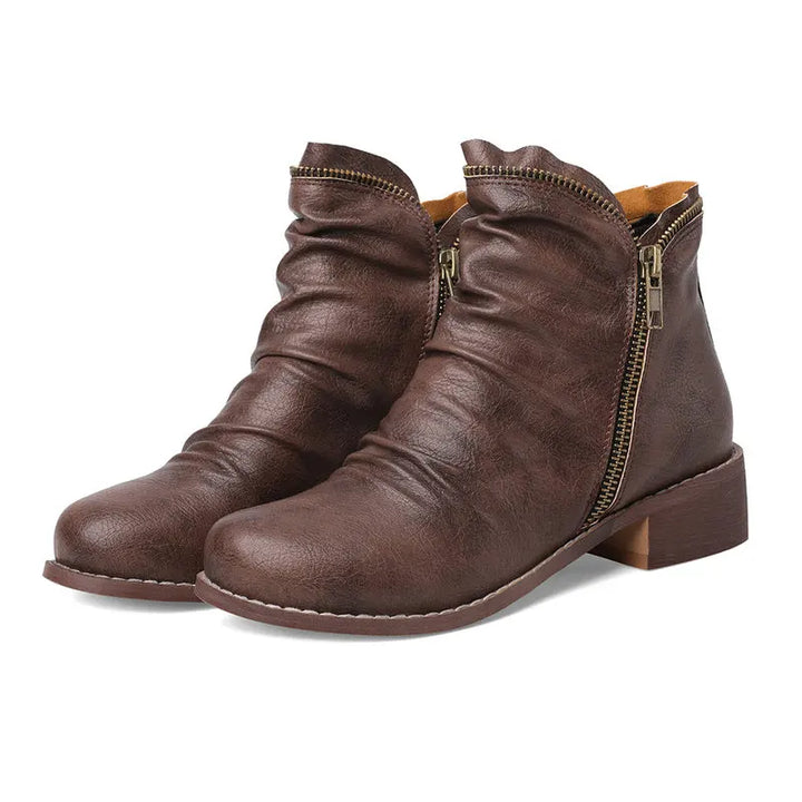 Lainey | Zip Western Ankle Boot