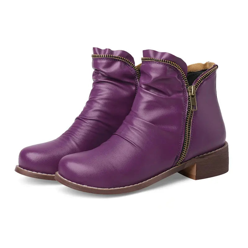 Lainey | Zip Western Ankle Boot