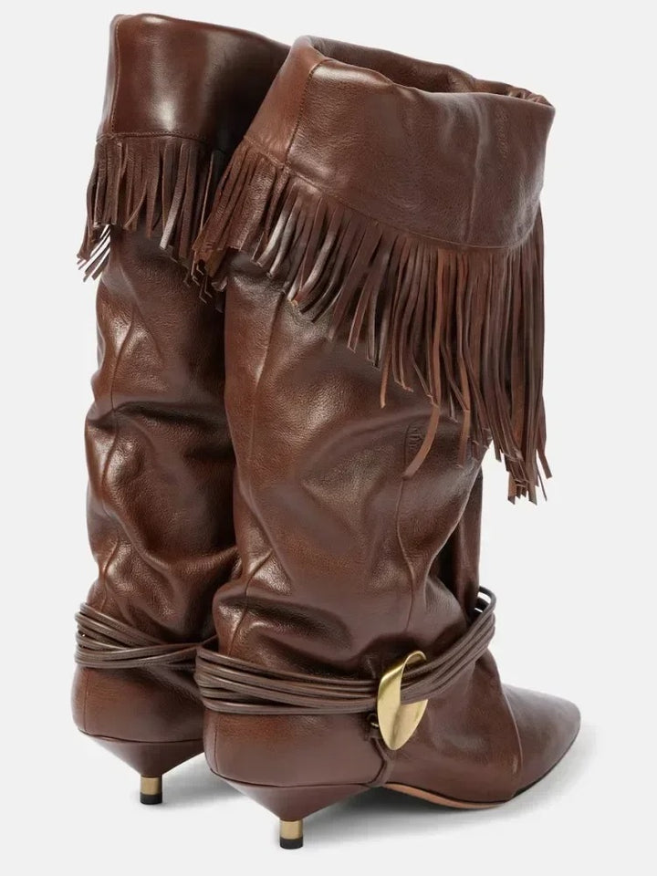 Roxie | Fringe Wrap Western Boot