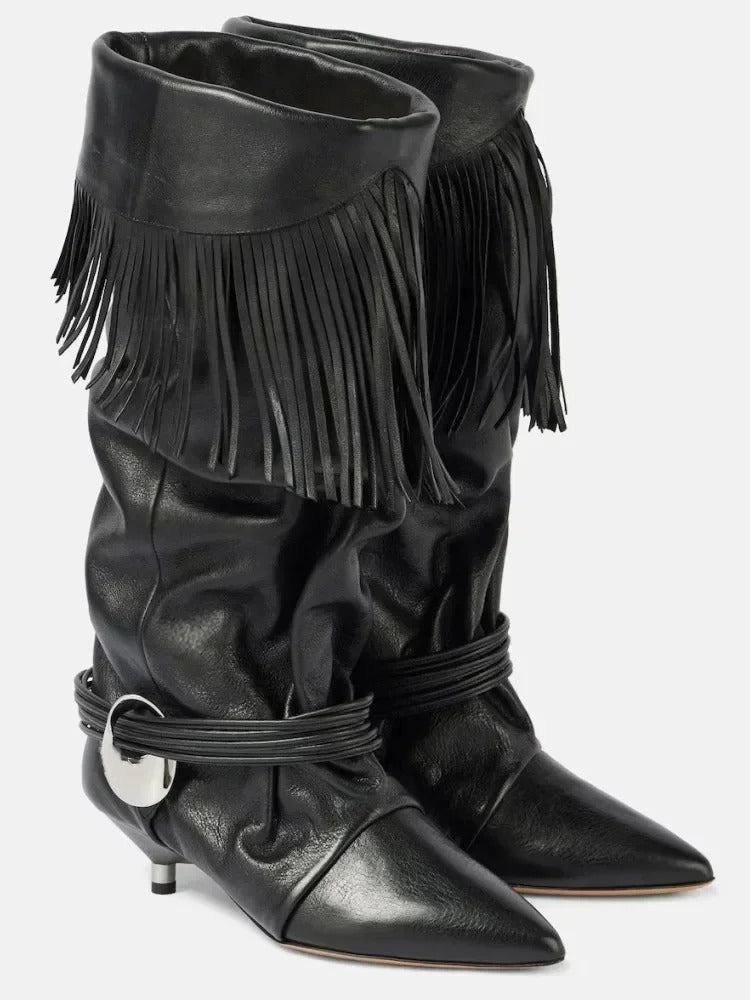 Roxie | Fringe Wrap Western Boot