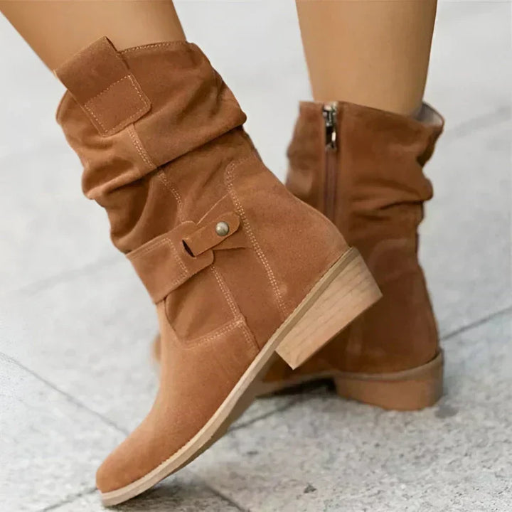 Marlowe | Buckle Western Ankle Boot